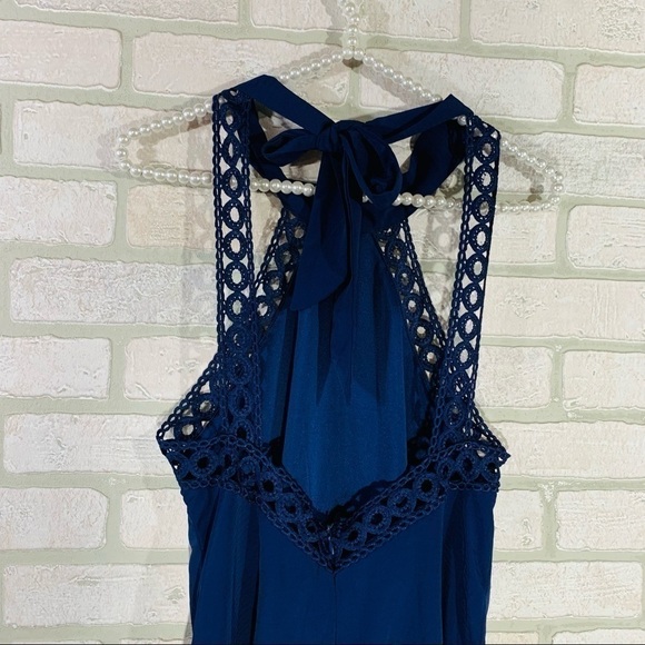 Lulu’s Anyway Shape or Form Navy Halter Dress Size S - Picture 6 of 9